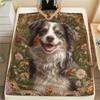 Australian Shepherd,pattern Flannel Blanket, High Quality Comfortable for All Seasons, Home Decor, Warmth and Comfort, Perfect for Gifts.