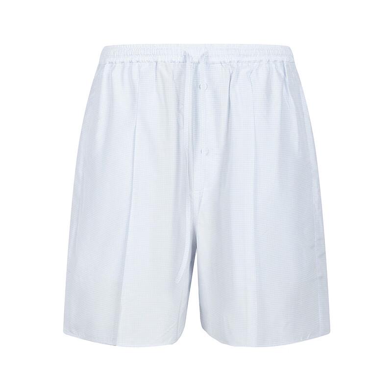 LESS 2026 Autumn Light Blue Striped Casual Shorts