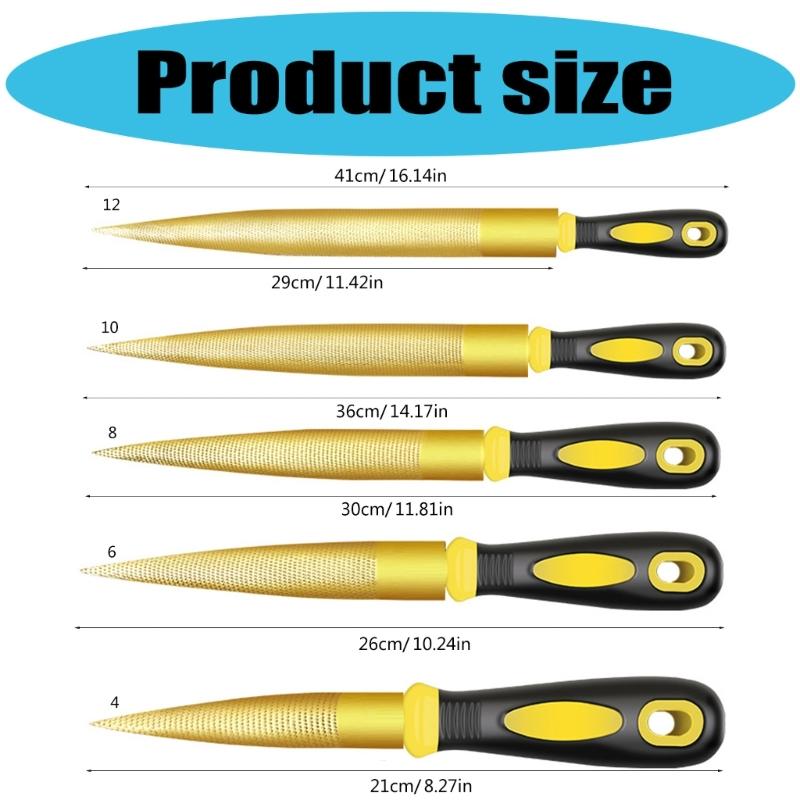 Ergonomic Handle Wood File Woodworking Carving Tapered Rasp for Comfortable Use in Home Craft Projects and Wood Shaping