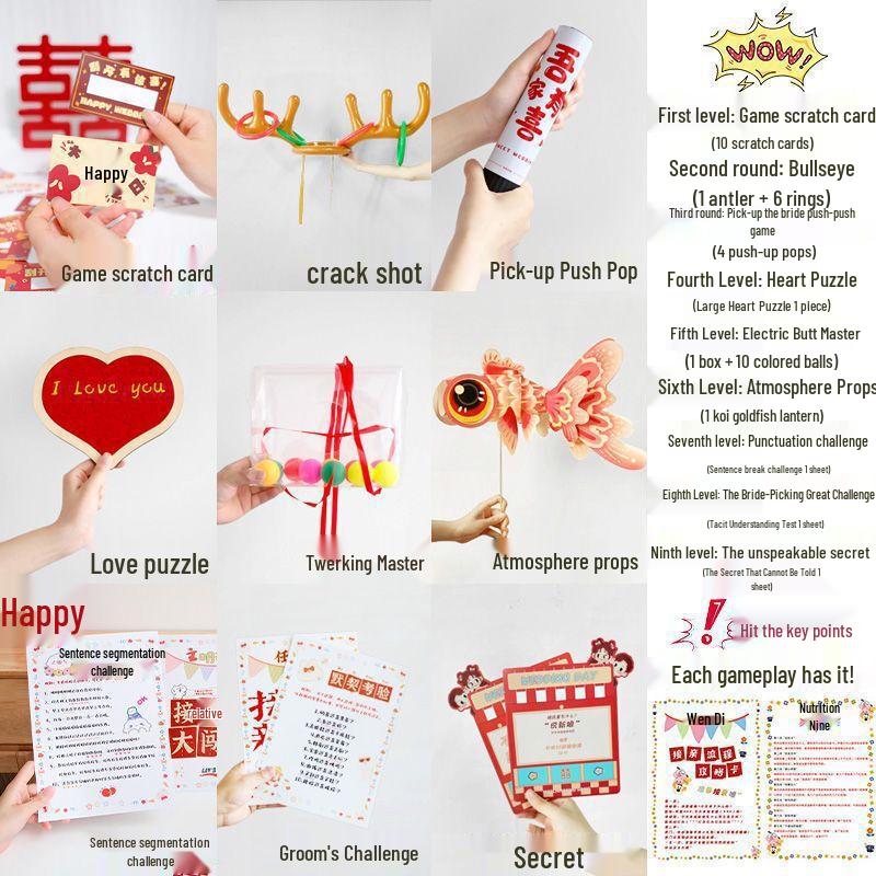 Wedding Reception Game Props Set