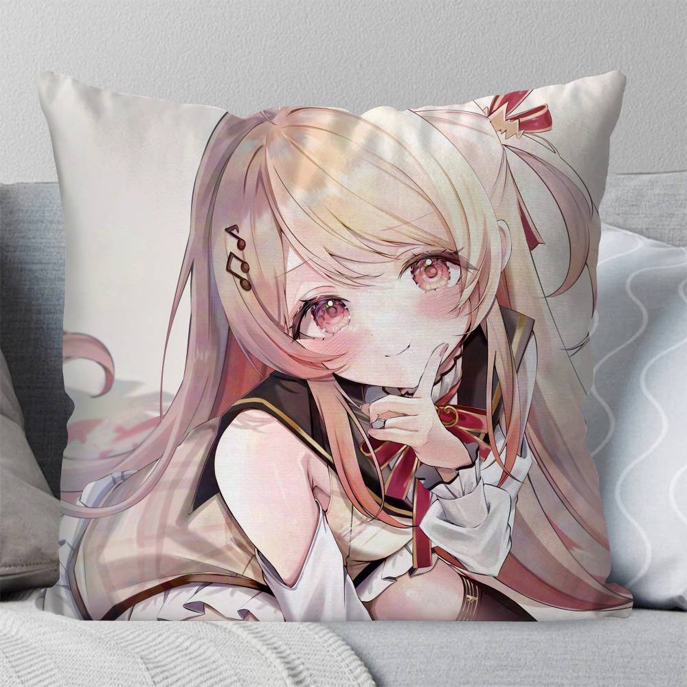 Otonose Kanade Hhololive Anime Pillow Case Fashion Square Pillowcase Bedroom Sofa Room Ins Decoration Leisure 40cmx40cm