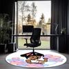 Gracie's Corner Printed Round Rug Carpet Chair Rug Area Rug Entryway Doormats,for Office Chair Living Room Bedroom Kitchen Room.