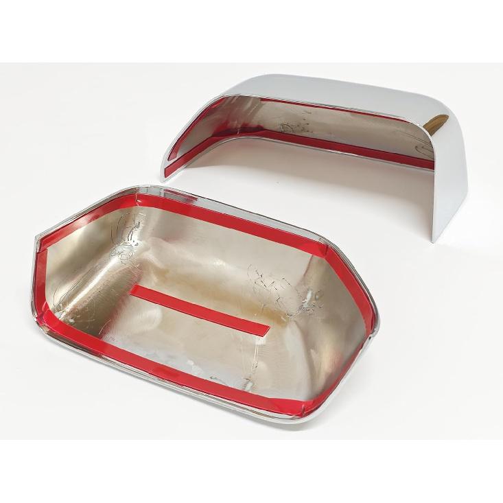 Chrome Side Door Half Top Mirror Cover Trims Fit for 2017-2019 Ford F-250 F-350 Super Duty