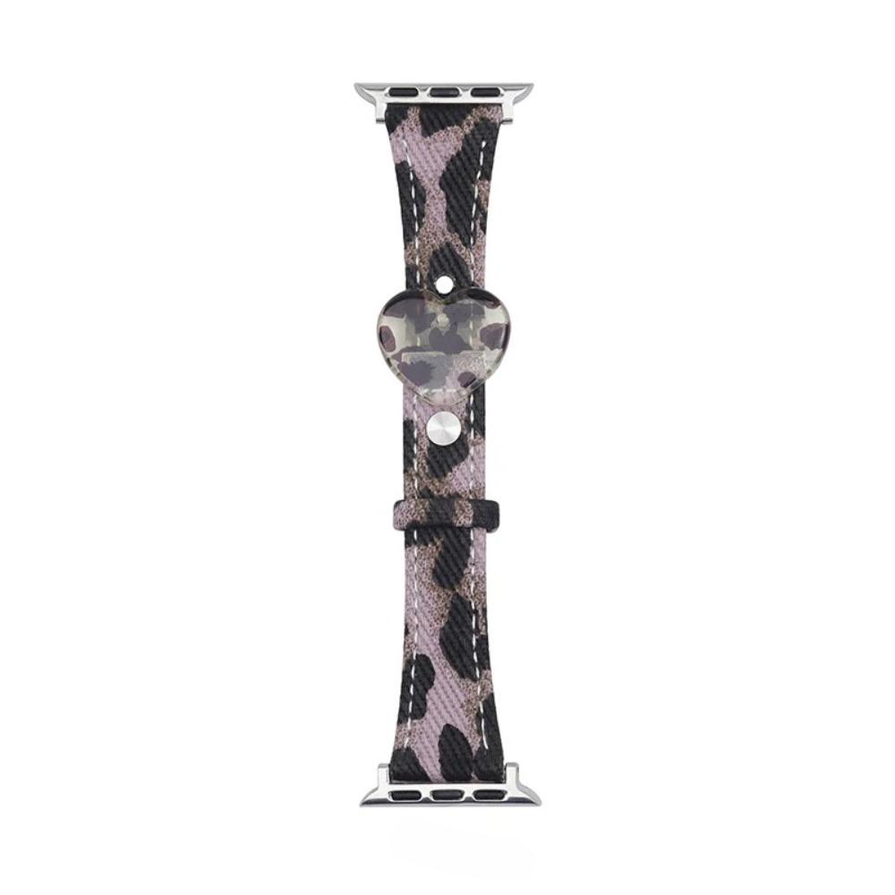 

Y2k Retro Leather Band For Apple Watch Ultra 11 10 9 8 7 SE 6 5 Leopard Print Strap For iWatch 38 41mm 40mm 42mm 45mm 46mm 49mm 42/44/45/46/49 фіолетовий