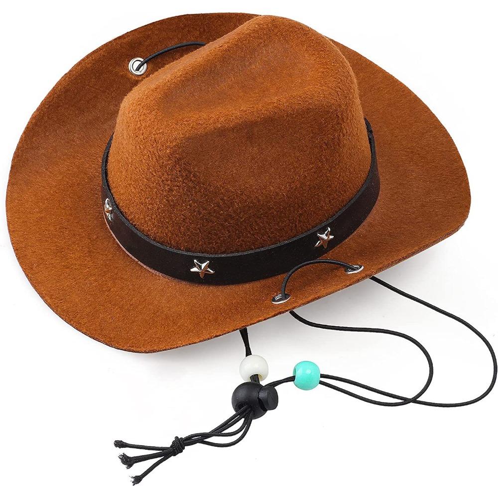 Dog Western Cowboy Hat Mini Toy Hat Puppy Pet Dog Cat Pet Hat Scarf Cover