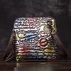 Cow Leather Women Small Bag Handmade Letter Embossed Shoulder & Crossbody Bags Retro Mini Bags