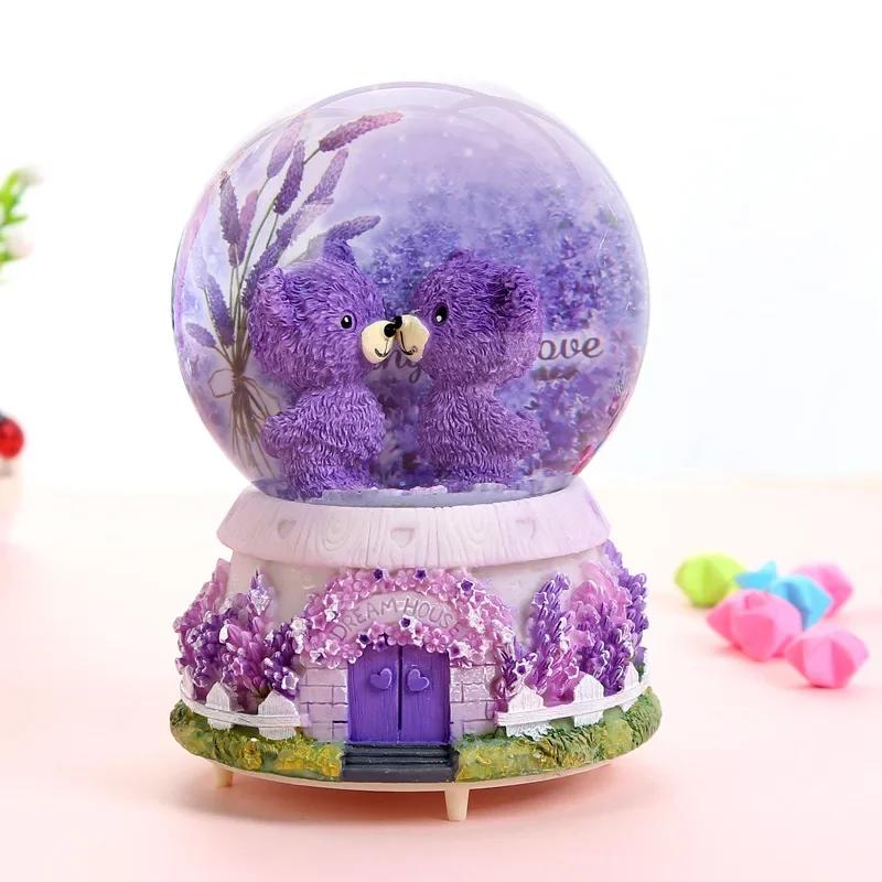 

Мультяшный светящийся музыкальный хрустальный шар автоматическая снежная музыкальная шкатулка мечта креативное украшение Цикси рождественский детский подарок на день рождения