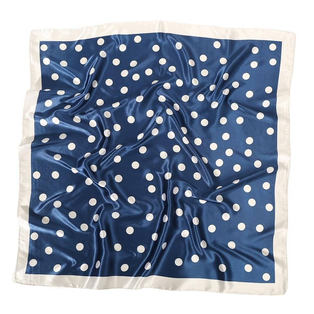 Silk Satin Dot Print Square Scarf 90cm Silk Scarf New Head Wraps  Daily Party