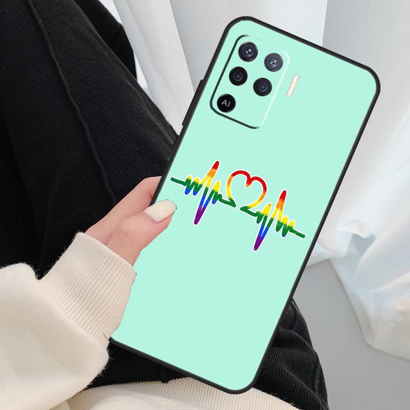 Gay Lesbian LGBT Rainbow Pride Phone Case For OPPO A5 A9 2020 A31 A53 A53S A1K A15 A16 A52 A72 A83 A91 A93 A54 A74 A94