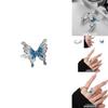 Elegant Blue Butterfly Themed Ring For Women Unique Small Batch Design With Adjustable Size