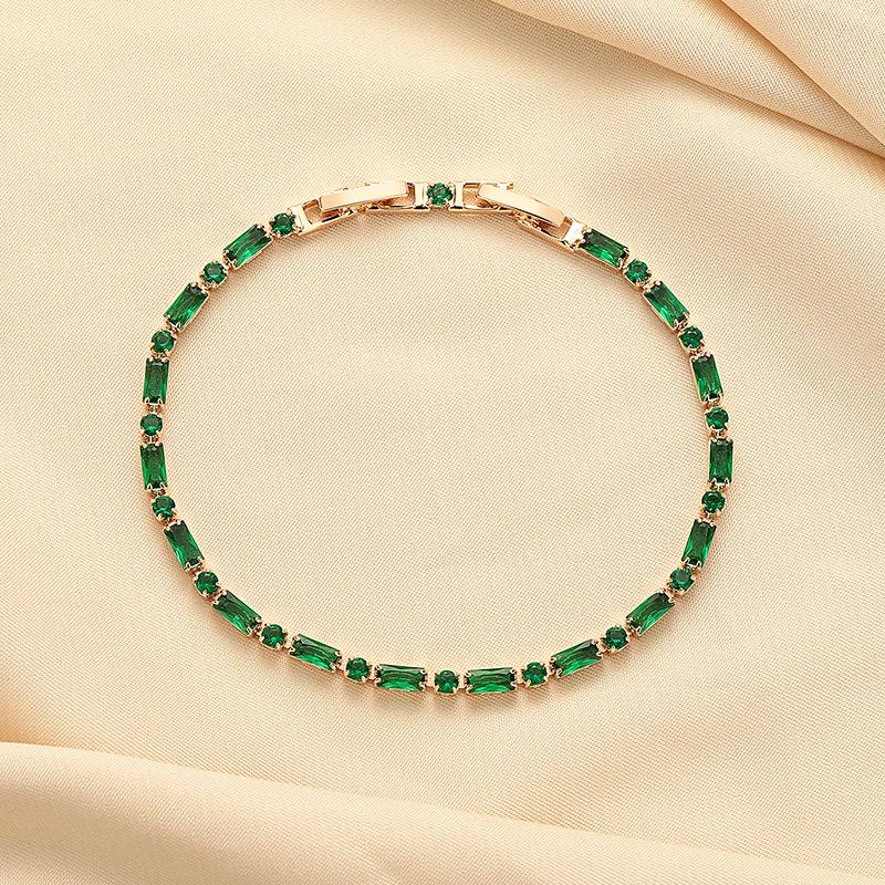 

Французский ретро зеленый браслет для женщин, стильный и простой.