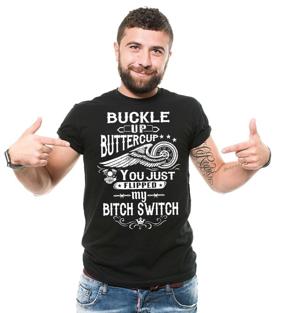 Buckle Up Buttercup Shirt Funny Saying Shirt Bike Biker Shirt Motorcycle Rider Unisex T-Shirt S