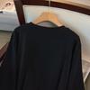Plus Size Women's Knit Shirt, Round Neck, Loose Fit, Bust 150/160, Mid-Length