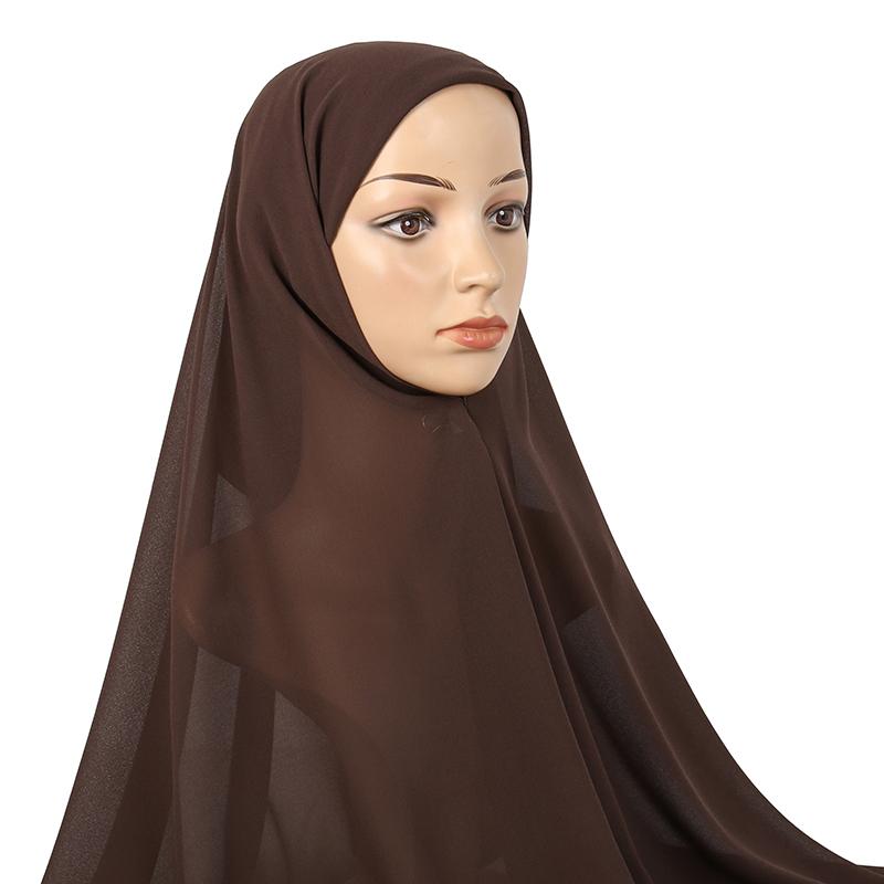 Newest Underscarf Instant Chiffon Hijab Jersey Bonnet Headscarf Long Shawl Scarf Women 1PC Retail