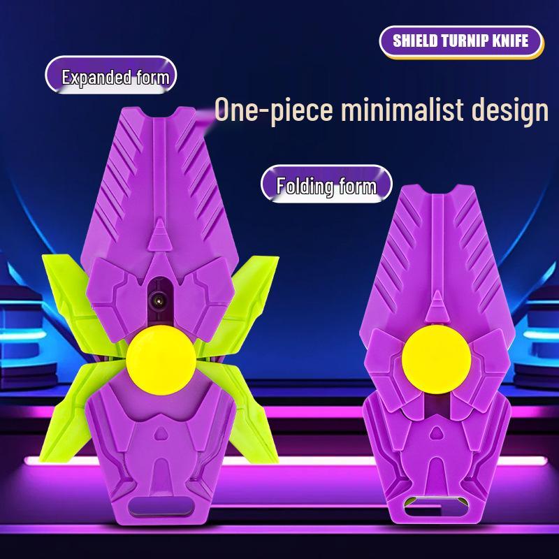 Unicorn Carrot Shield Gravity Knife & Fidget Spinner Toy for Kids