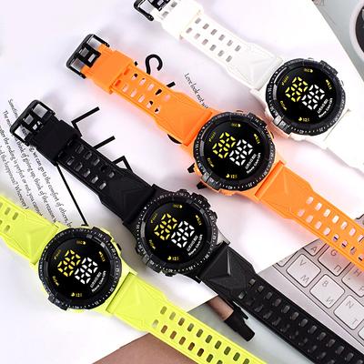 Nové digitální LED světelné sportovní elektronické hodinky s velkým ciferníkem s vodotěsným displejem Pánské hodinky s chronografem