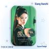 Xiang Hanzhi Baji Laser Tinplate Square Badge Star Idol Brooch Pendant