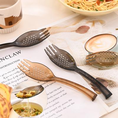 2Pcs Fork Spoon 3-in-1 Design Fork Spoon Colander Versatile Ergonomic Design Tableware for Home Kitchen
