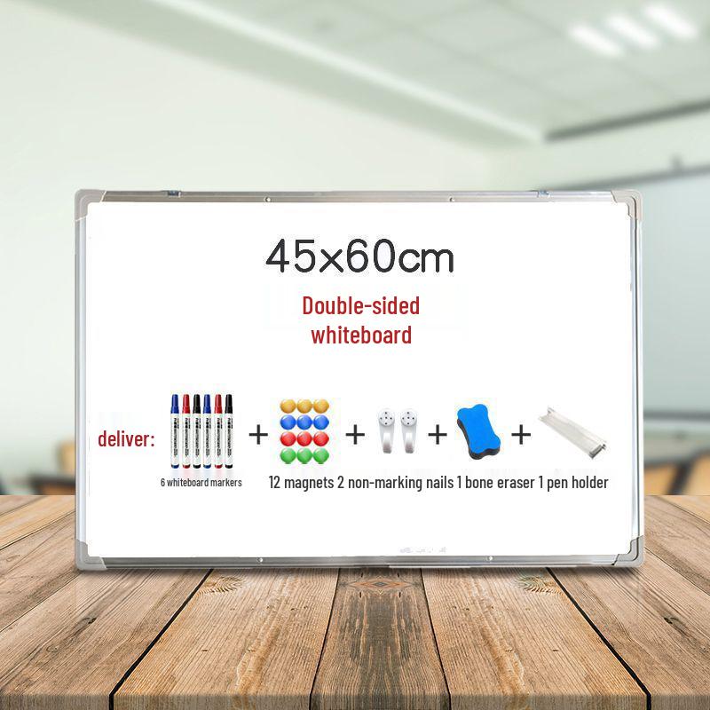 Doppelseitiges magnetisches Whiteboard und Tafel - Wandmontierte abwischbare Büro- und Klassenzimmertafel