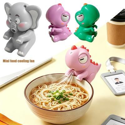 Baby Complementary Food Cooling Gadget Cute Elephant Blowing Mini Fan With Cup Hanging Portable Kids Toy Gentle Wind Rapidly