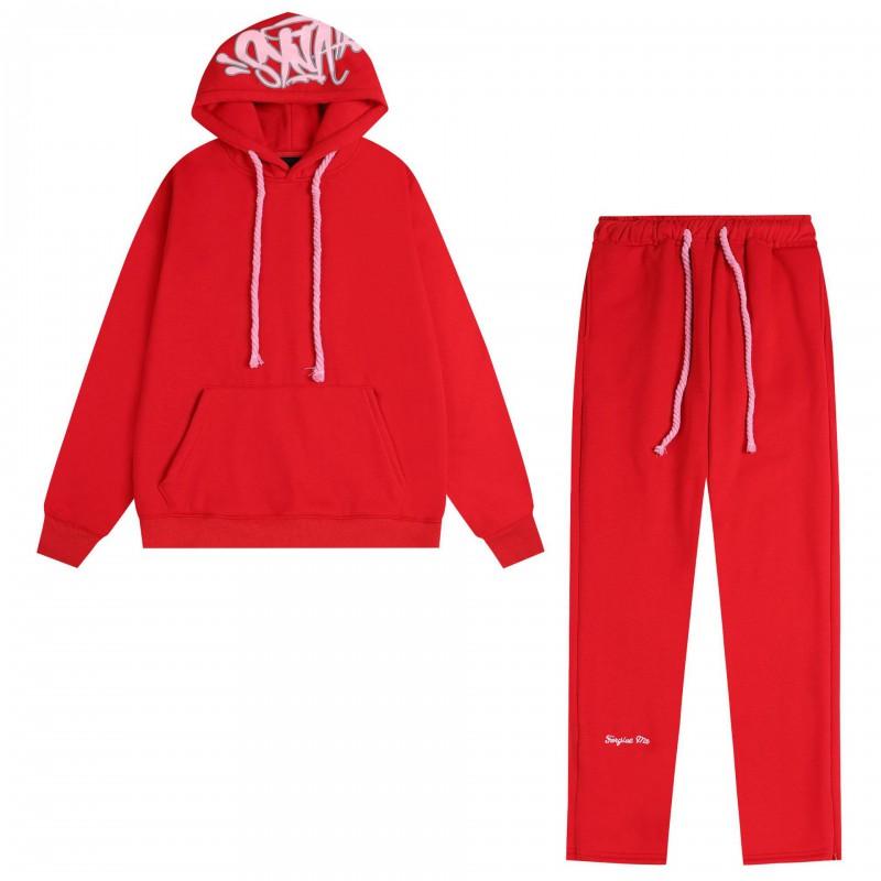 Ensemble Sweat à Capuche Doublé Polaire Style Streetwear Perçage Oversize Pantalon Jogging Homme Coton Décontracté Sportswear
