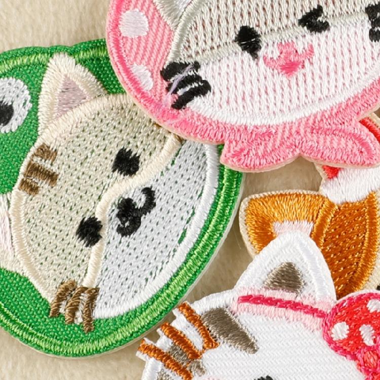 12 Pcs Cats Iron on Patches Cartoon Animal Repair Patches Kitten Sewing Patches for Clothing Jeans Hat Backpacks