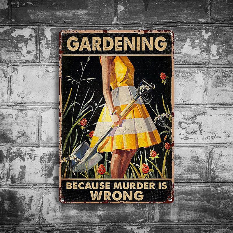 20CM Pastoral Life Artistic Conception Wall Hanging Painting Outdoor Wall Decoration Photography Props Iron Art Old Iron Painting