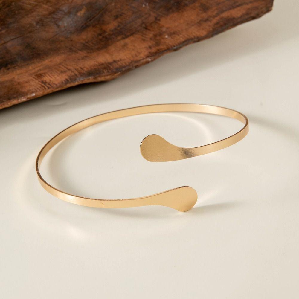 Spiral Women Arm Bracelet Adjustable Armlet Jewelry Metal Starfish Open Cuff Bangles  Dress Up