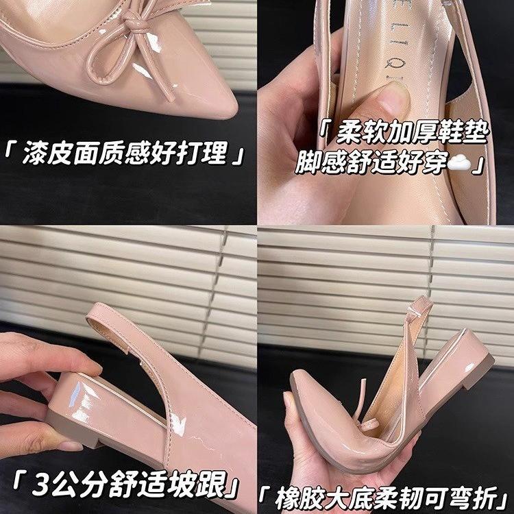 Mode Neue Sommer Zehenbedeckte Damen Ballerinas Sandalen Elegante Slingbacks Mules Schuhe Zapatos De Mujer