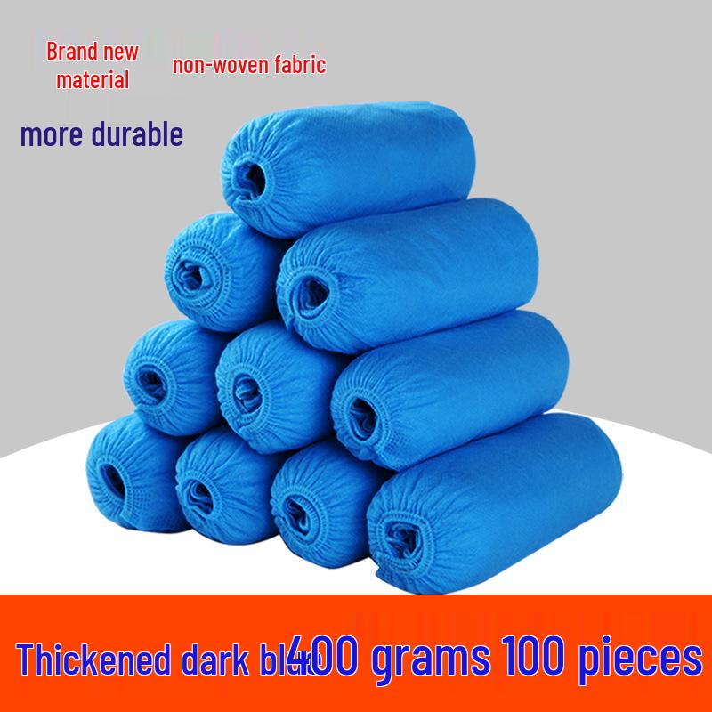 Thickened Non-Woven Disposable Shoe Covers - Extra Large, Full Elastic Fit for Adults and Children
