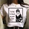 2025 Japanese Anime Noragami Fashion Print Ladies T-shirt Casual Basics O-collar White Shirt Short Sleeve Ladies T-shirts