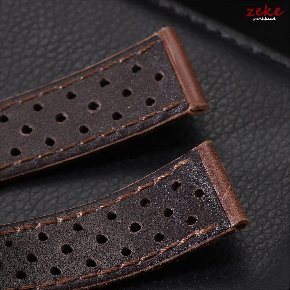 Universal Genuine Cowhide Watch Band Butterfly Buckle Vintage Straps for Men Women Breathable Bracelet Belt 18/20/22mm Wristband