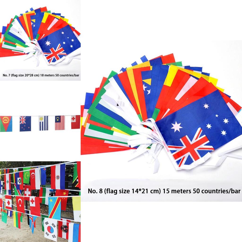Exquisitely Crafted Multi-cultural Flags In 50-100 Assorted Countries
