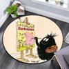 Barbapapa Round Area Rug,Carpet Rug for Living Room Bedroom Sofa Playroom Decor,Non-slip Floor Mat