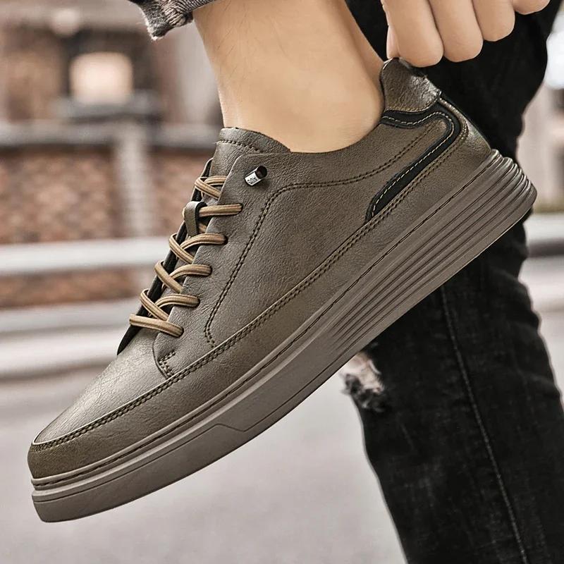 Итальянская натуральная кожа деловая официальная обувь мужская коровья кожа толстая — фото 7