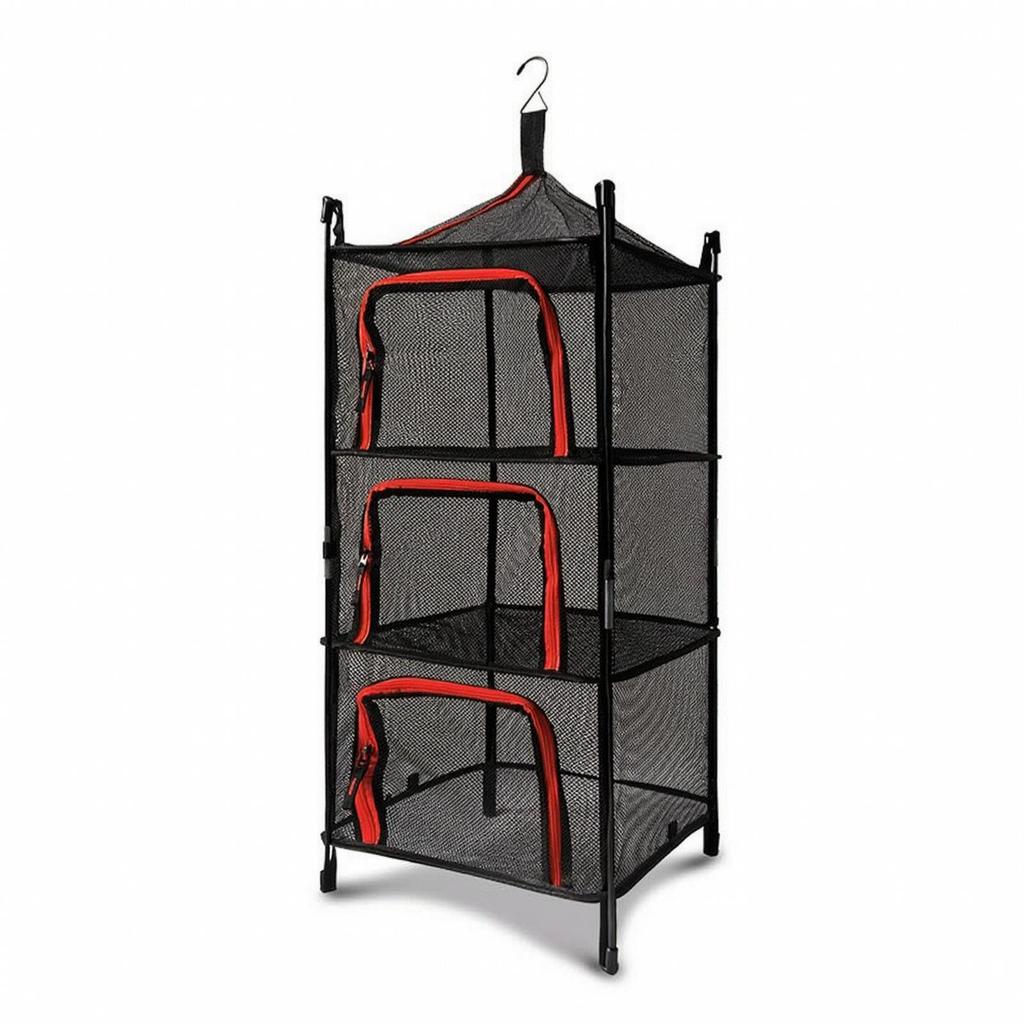 Mesh Drying Rack with Zipper Lightweight Foldable Hanging Net Multi-Purpose