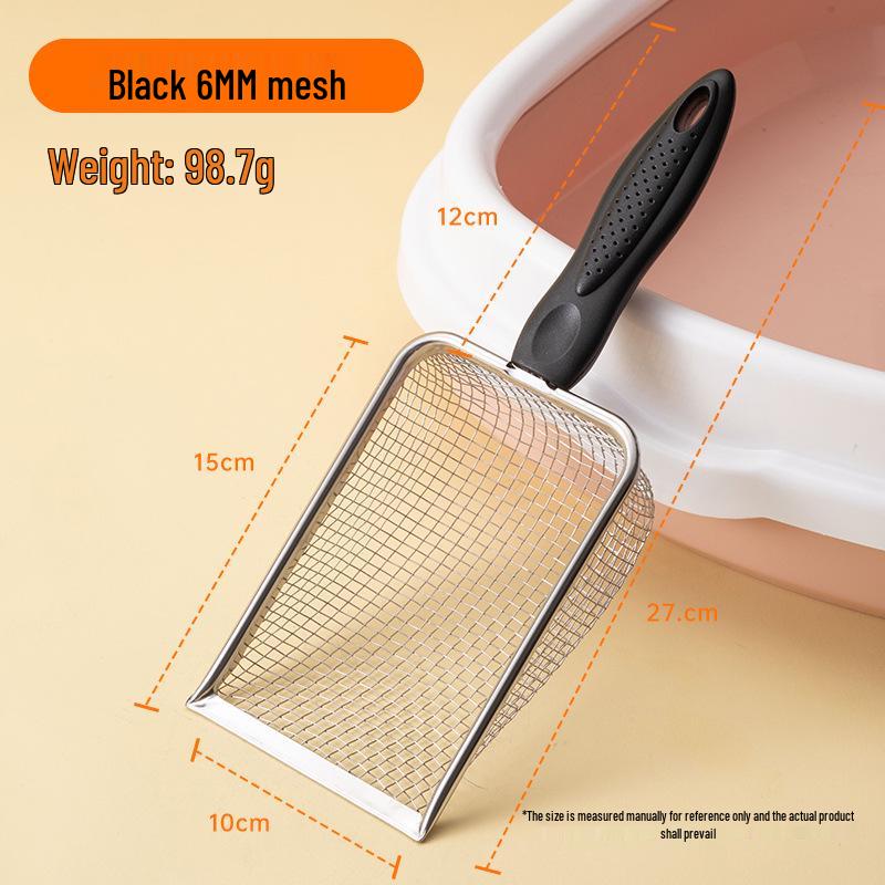 

Совок для кошачьего наполнителя из нержавеющей стали с мелкими отверстиями и крючком 2.8mm for Walnut/Mineral Litter