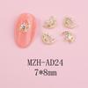 Metal Pentagram Nail Art Jewelry DIY Hollow Three-dimensional Nail Accessories Alloy Star Nail Art Diamond Jewelry 10pcs