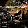 EAFC 4000A Peak 12V Portable Car Jump Starter Power Bank, Car Emergency Rescue Tool, for Up to 10.0L Gasoline /6.0L diesel cars with Smart Clip