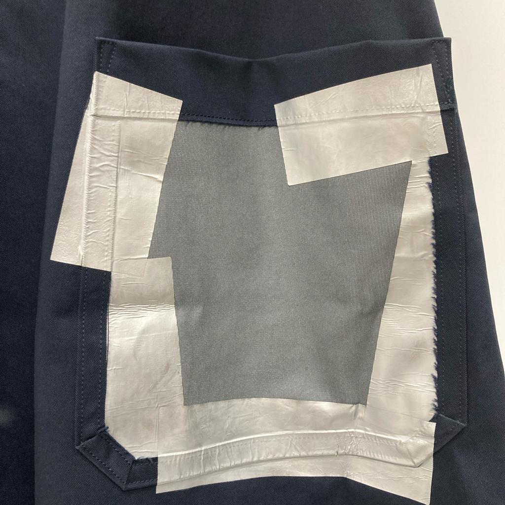 kolor 19WCM C06104 Nylon twill 3-layer soutien collar coat coat Not written Navy SilverUsed