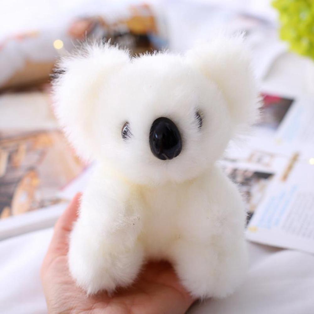 14CM Niedliche Simulation Kleines Koala Plüschtier Braun Weiß Langes Haar Superweiche Dekoration Puppe Kindergeburtstag Weihnachtsgeschenk