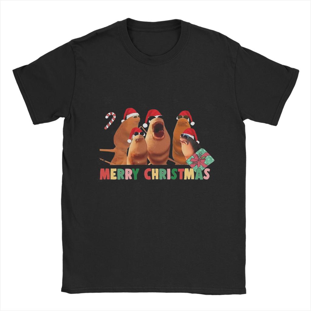 Marcus The Worm Merry Christmas Men T Shirt Fashion Tees Short Sleeve O Neck T-Shirt 100% Cotton Summer Clothes