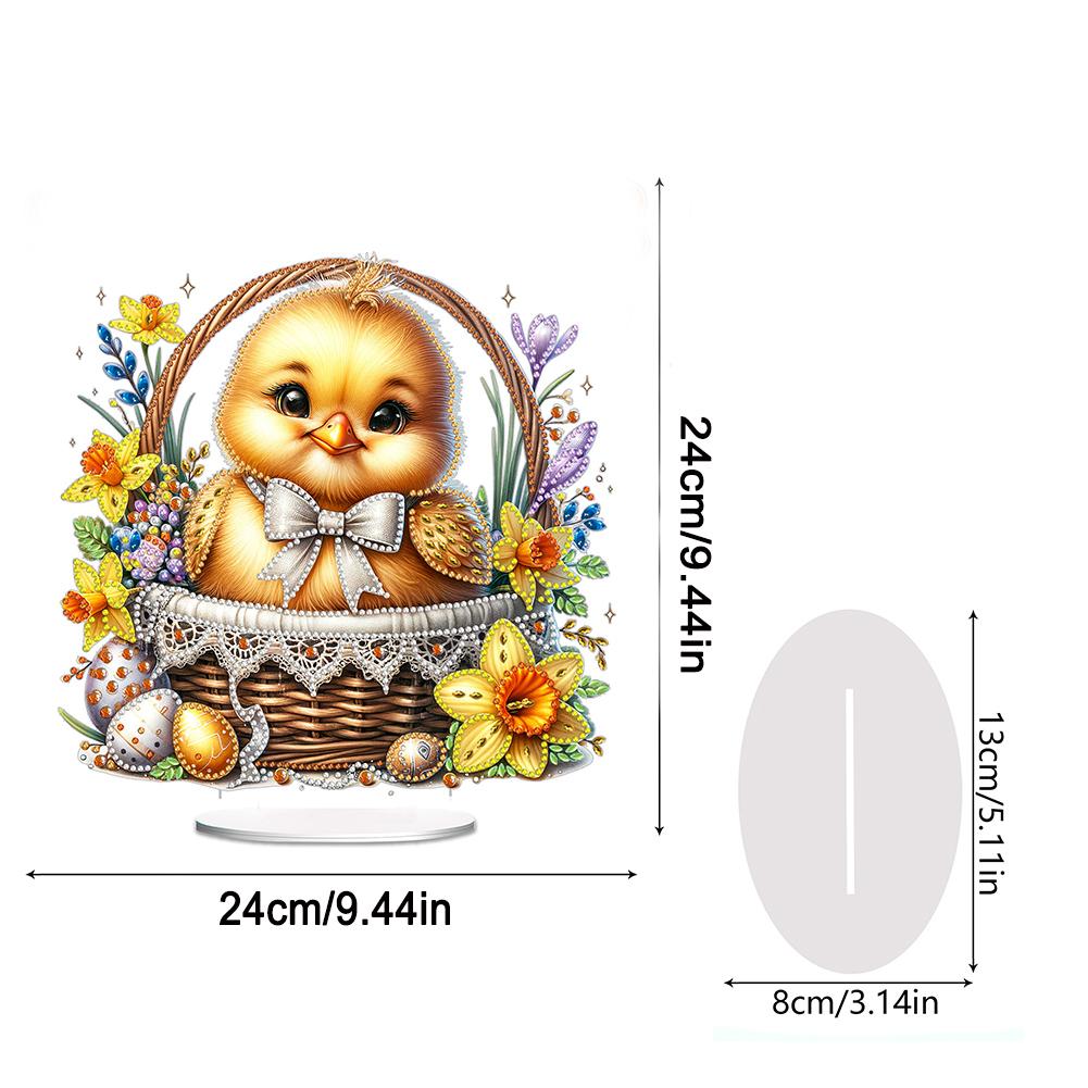 Kreative Oster Tischplatte Diamantmalerei Ornament Kits Hase Lamm Küken Ei Sonderform Desktop Diamantkunst Kits Heimdeko
