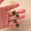 Elegant Metal Heart Bag Pendant Floral Keychain Stylish Purse Phone Charm Unique Key Holder Women's Fashion Jewelry Gift