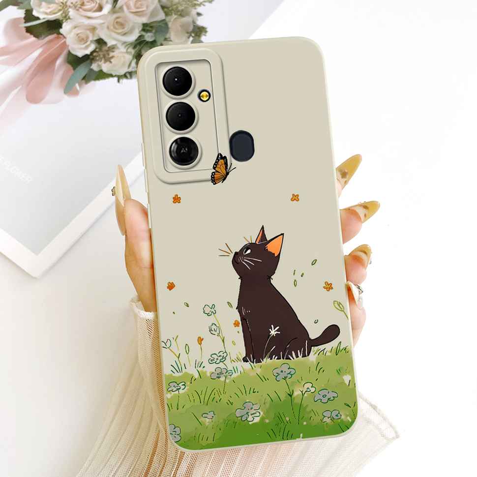 For Tecno Pop 6 Go BE6j Case Simple Style Silicone Shockproof Back Cover Coque For Tecno Pop6 Go POP 6 GO Phone Bumper Shell
