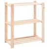VidaXL Storage Shelf 3 Levels 80x38x90 Cm Solid Pine 150 Kg