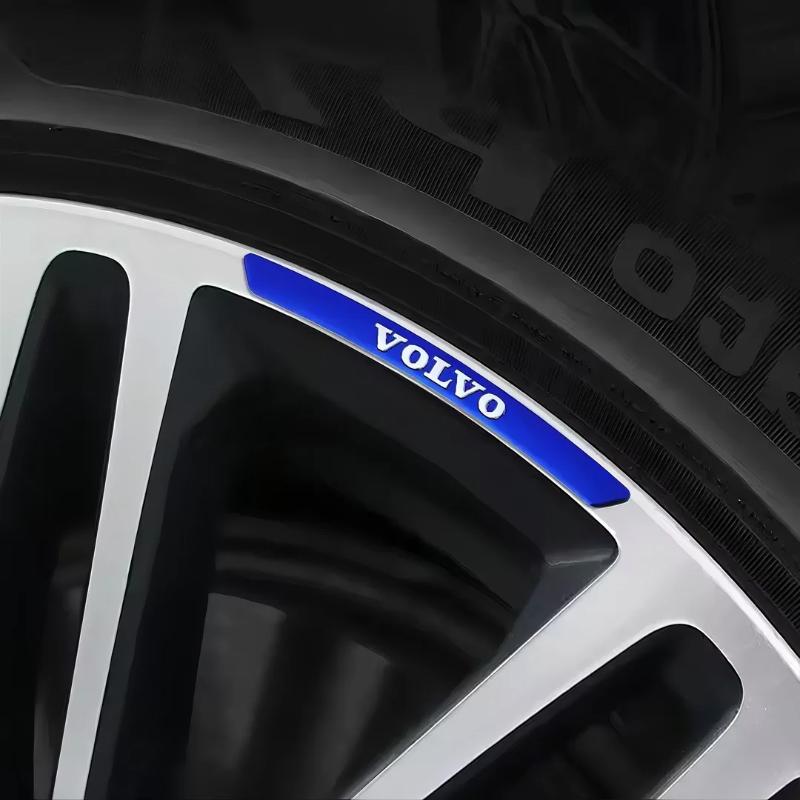 Car Wheel Hub Tire Badge Sticker Racing Car Wheel Rim Sticker Decorative Accessories Volvo S80 S60 Xc60 Xc40 Xc90 V90 V60 V40 T5