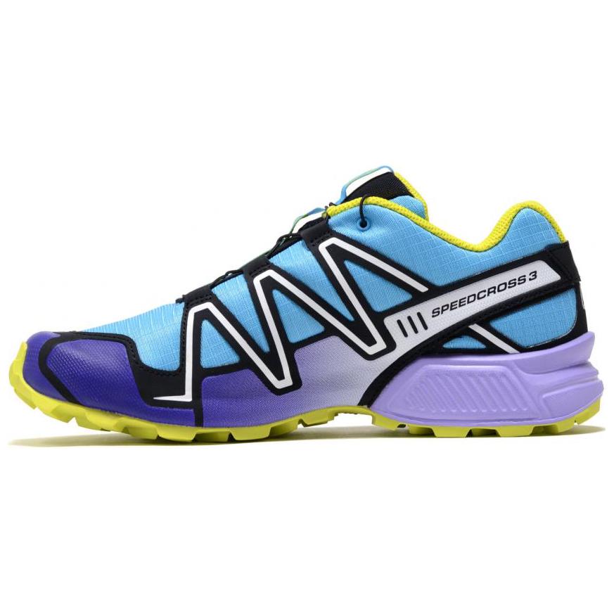 Salomon Speedcross 3 Mesh Comfortable Versatile Non-Slip Durable Low-Top Outdoor Functional Shoes Unisex Shoes Blue Purple 477231