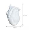 White Vase Heart Shape Resin Ornament Model Room Countertop Living Room Vase Dining Table Dried Flower Arrangement
