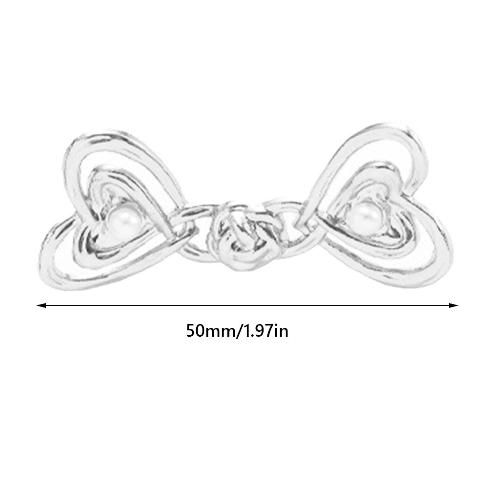 Alloy Tighten Waist Button Detachable No Sewing Required Jeans Button Adjuster Beautiful Heart Retractable Button